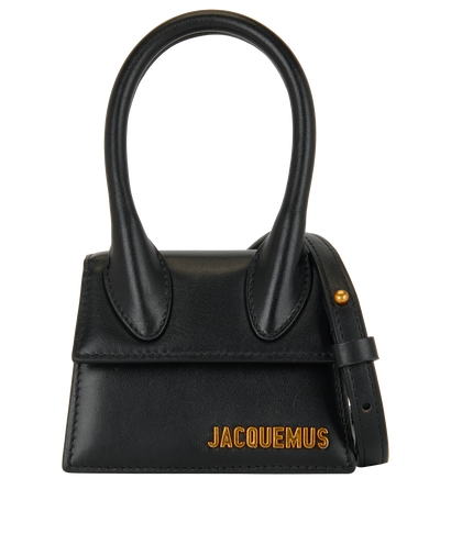 Mini Le Chiquito, &pound;200, Handbags, Black, Leather, Front view